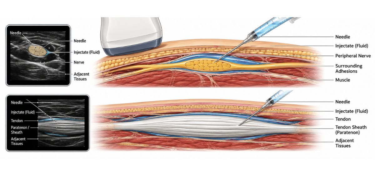 Hydrodissection of Peripheral Nerves and Tendons
